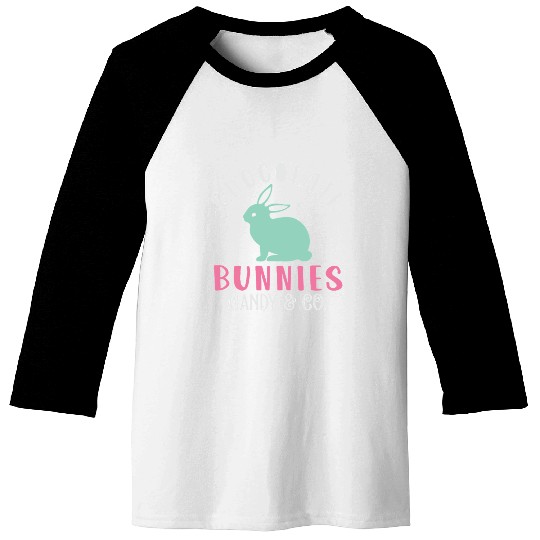 Chocolate Bunnies Candy & Co Happy Easter Holiday Baseball Tees
