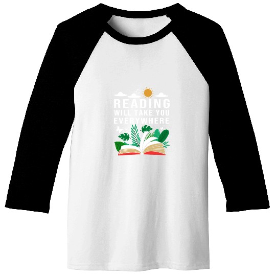 Reading Teacher Librarian Read Book Baseball Tees