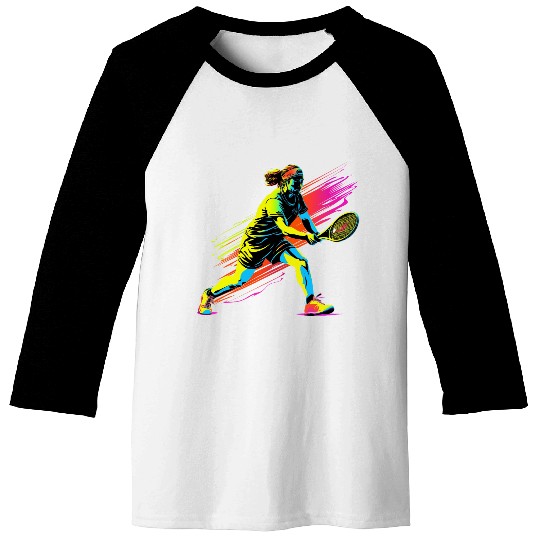 Tennis Player 90s Style Baseball Tees