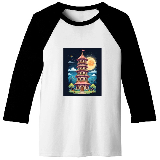 Twilight Temple Glow Baseball Tees