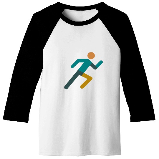 Running Icon – Minimalist Runner Design Baseball Tees