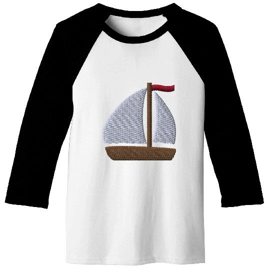 Sailboat embroidered Baseball Tees