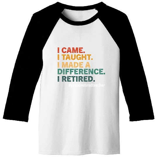 Funny Retired Teacher Retirement 2025 Teachers Day Baseball Tees
