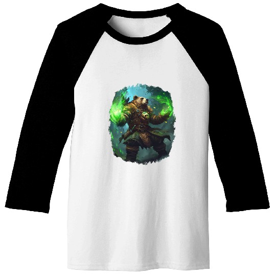 Forest Guardian Channeling Mystic Nature Magic Baseball Tees