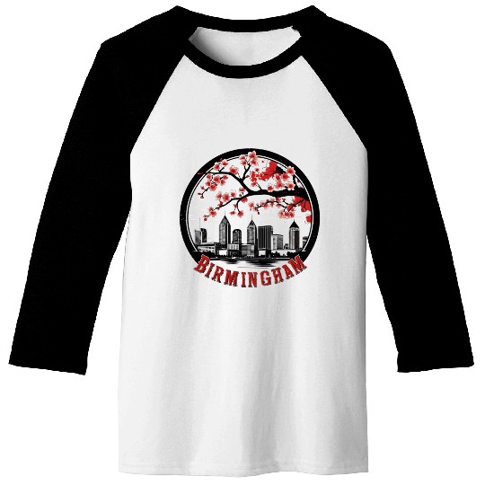 Birmingham City Albm skyline USA Baseball Tees