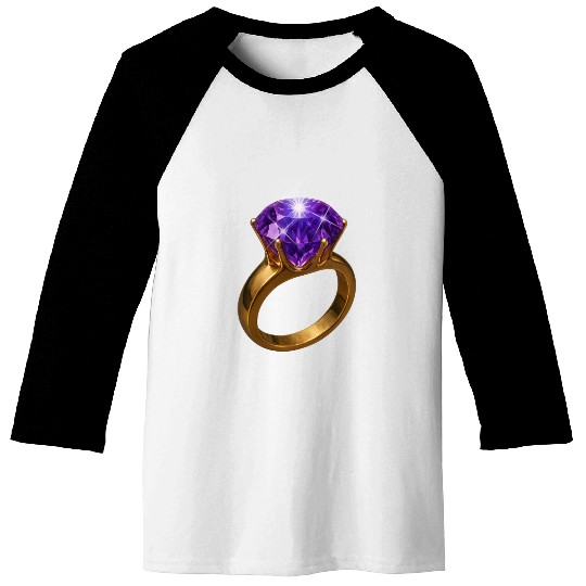Royal Amethyst: The Elegance of Purple Gemstone Baseball Tees