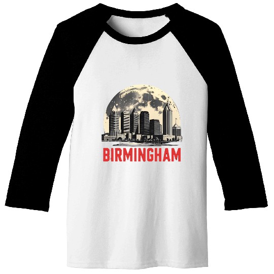 Birmingham City Albm Skyline Full Moon Baseball Tees