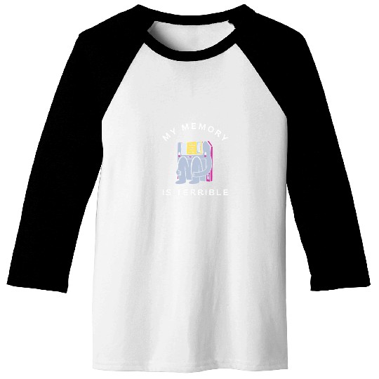 Computer Data Floppy Disk Baseball Tees