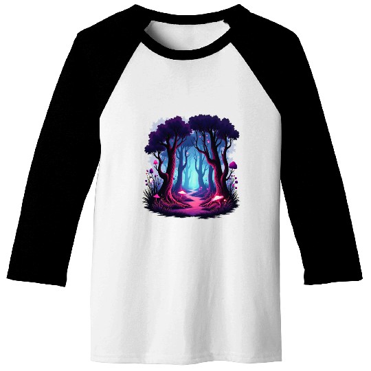 Enchanted Forest Dreamscape Baseball Tees