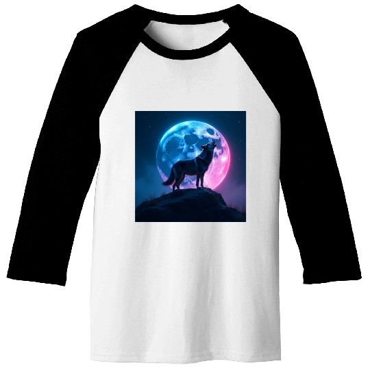 Howl of the Neon Moon Baseball Tees