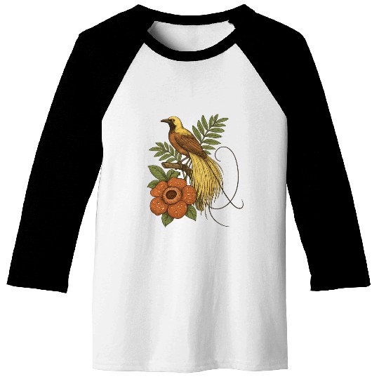 Bird of Paradise Rafflesia Baseball Tees