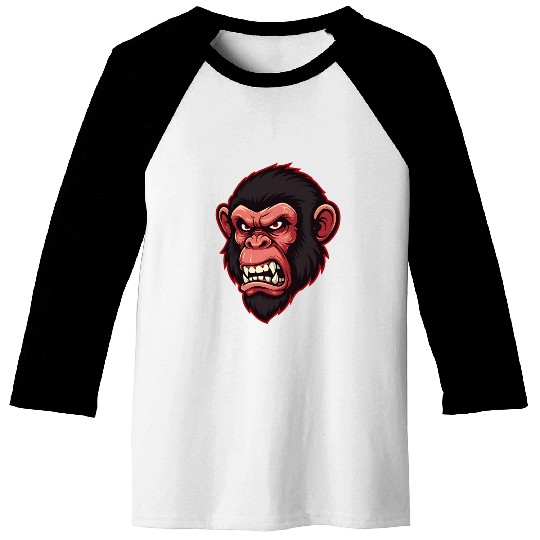 Angry Monkey Mascot Baseball Tees