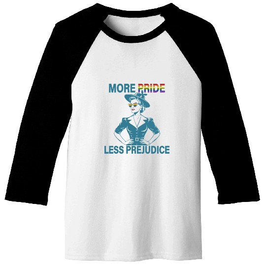 More Pride Less Prejudice Pride Month LGBTQ Baseball Tees