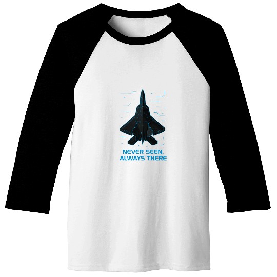 Stealth Fighter Jet Baseball Tees – Futuristic Military