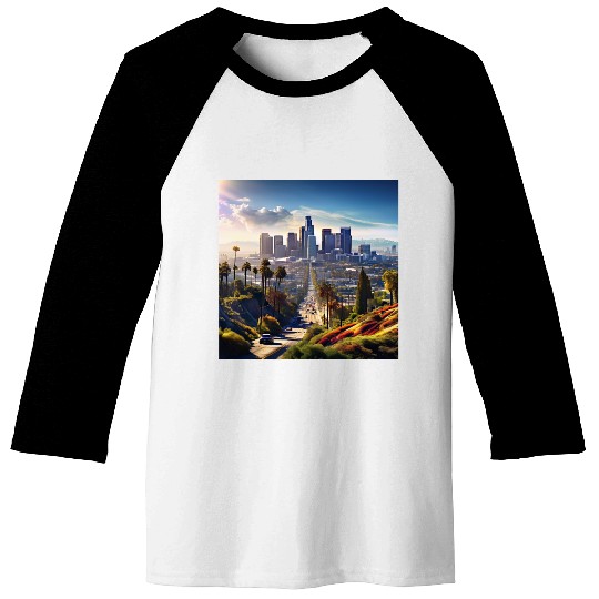los angeles city. Baseball Tees