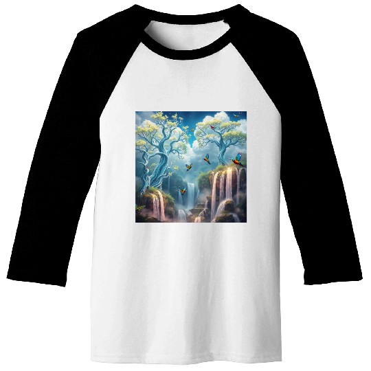 The Celestial Canopy A Dream Among the Clouds Baseball Tees