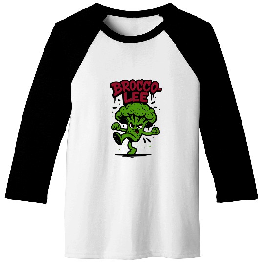 Brocco Lee – Funny Broccoli Karate Baseball Tees