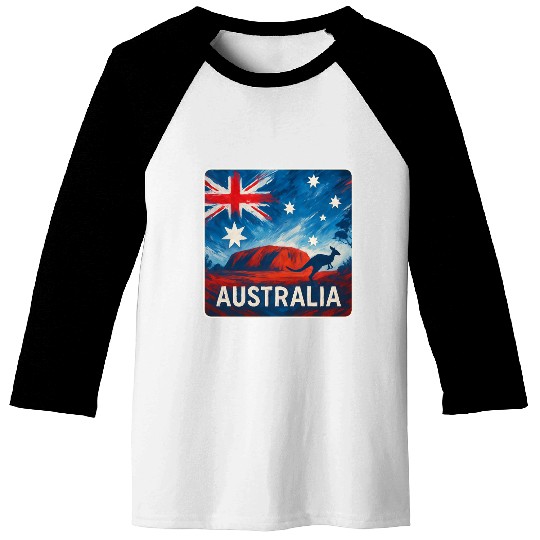 Australia Outback Design Baseball Tees
