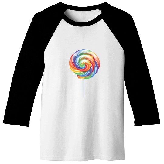 Lollipop Rainbow Sucker Candy Costume Halloween Baseball Tees
