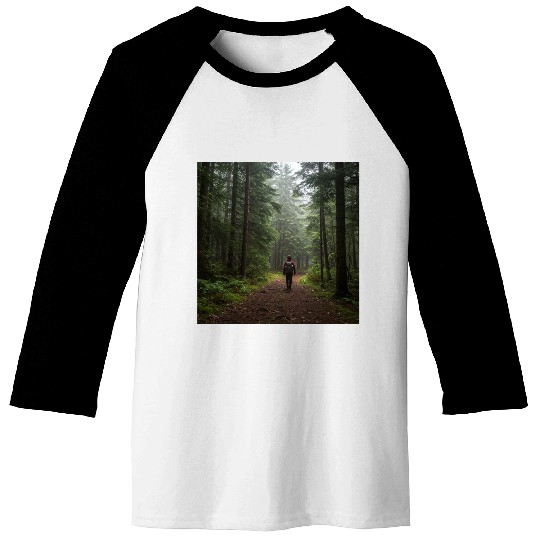 Enchanted Forest Nature Scene Baseball Tees