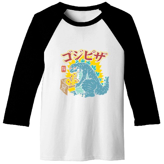Kaiju Pizza Cravings Baseball Tees