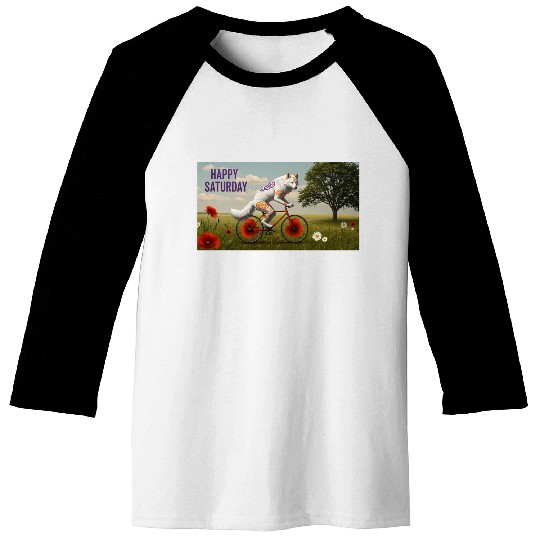 A striking anthropomorphic white wolf  Baseball Tees