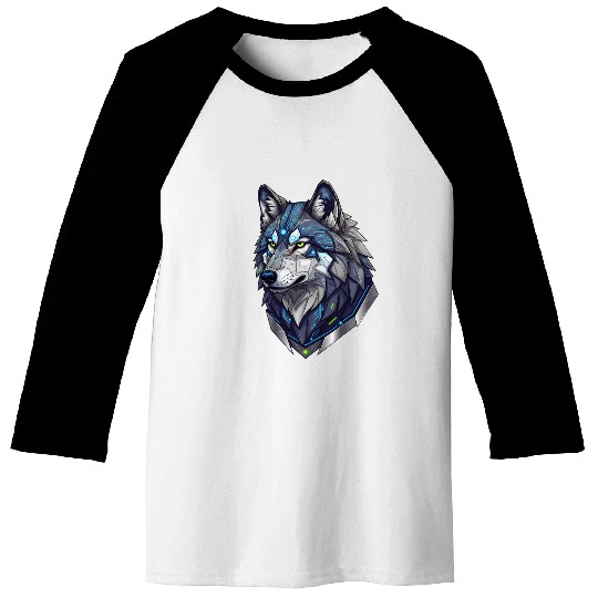 Cyber Wolf Sentinel Baseball Tees