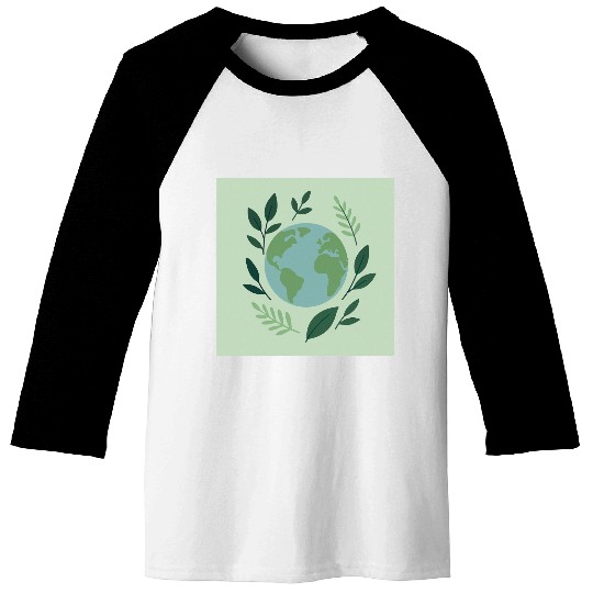 Earth and Leaves Eco Print Baseball Tees