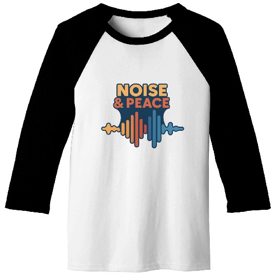 Peaceful Sound Wave Illustration Baseball Tees