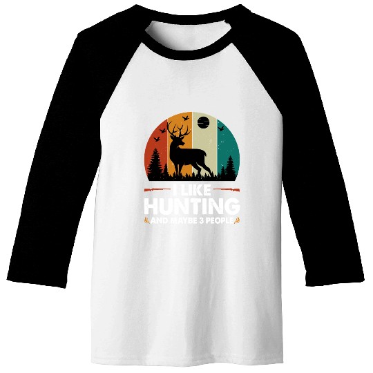 Funny Deer Hunting Baseball Tees