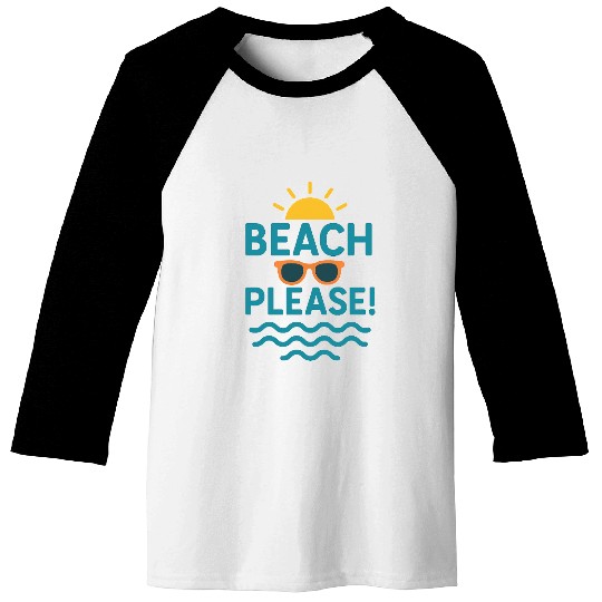 Sunny Beach Vacation Graphic Baseball Tees