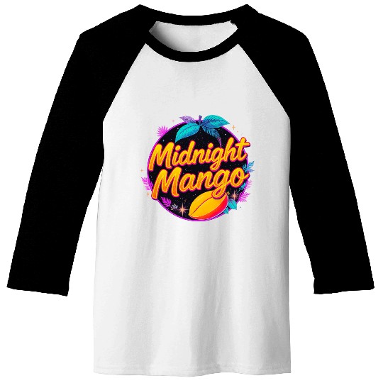 Nighttime Mango Bright Design Baseball Tees