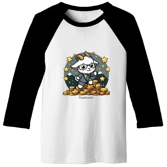 Capricorn Business Goat Illustration Baseball Tees