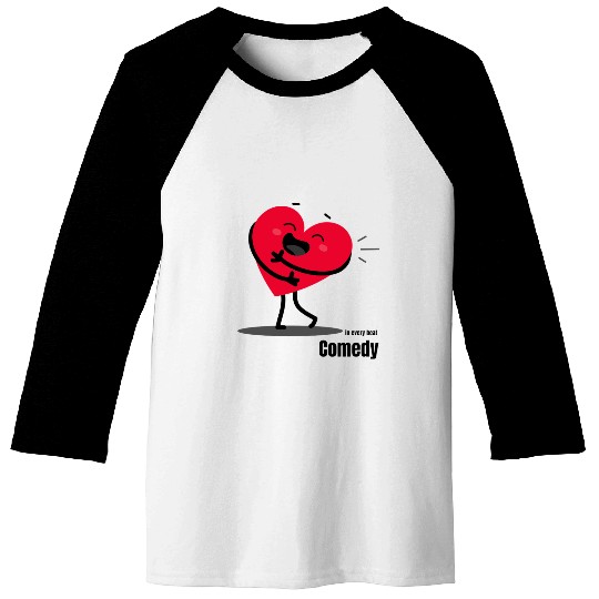 Joyful Heart Embrace Illustration Baseball Tees