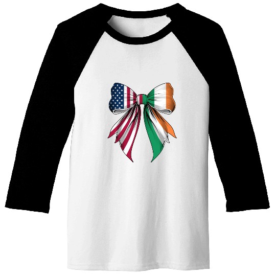 Coquette Bow Ireland Roots Heritage Irish Pride Baseball Tees