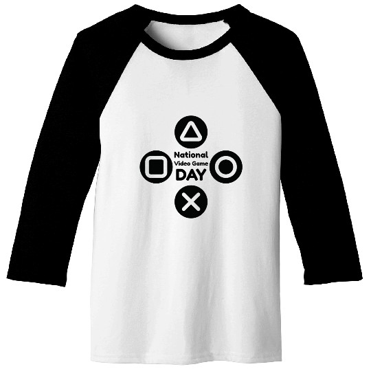 national video game day Baseball Tees design