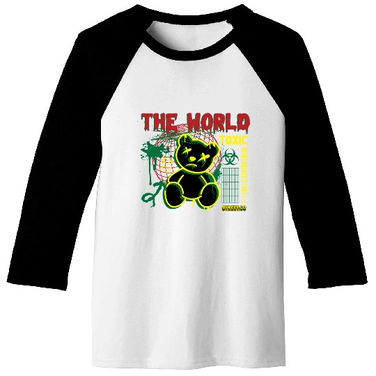 Toxic World Kawaii Bear Artwear Baseball Tees