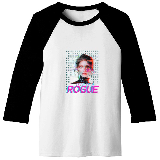 Futuristic Digital Rogue Illustration Baseball Tees