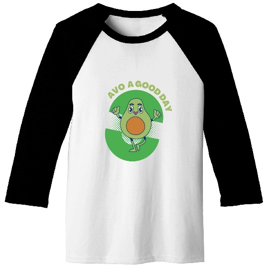 Cute Avocado Celebrating Good Day Baseball Tees