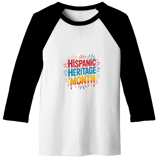 Hispanic Heritage Month Celebration Design Baseball Tees