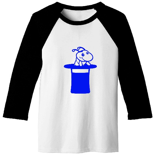 Caterpillar top hat magician wizard magic trick Baseball Tees