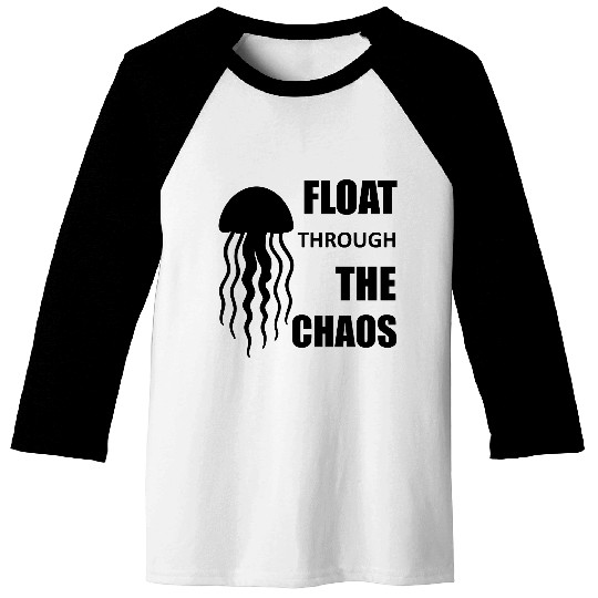 Float Through the Chaos – Jellyfish Calm Design Baseball Tees