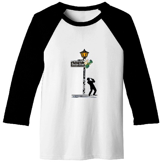 Bourbon Street Saxophonist 2 Baseball Tees