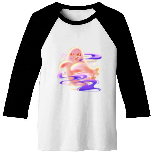 Playful Glowing Ghost  Baseball Tees