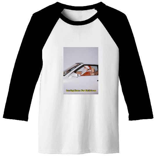 Santa's Joyful Ride Card Design Baseball Tees