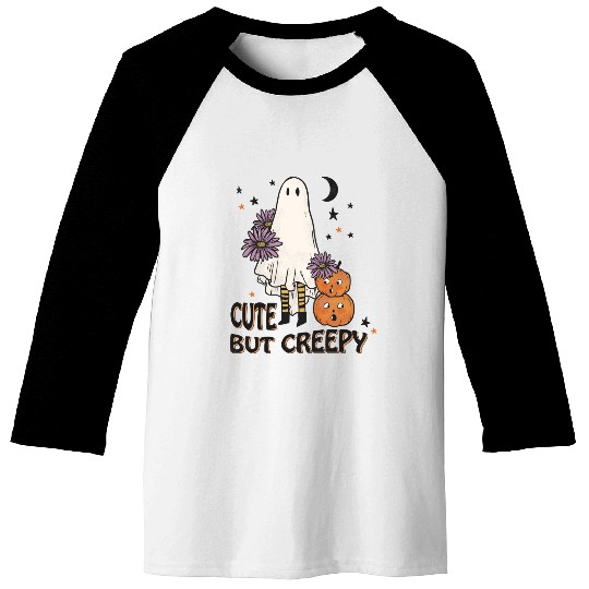 Cute but Creepy Ghost Baseball Tees