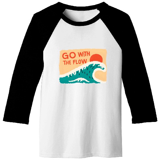 Sunset Wave Inspirational Design Baseball Tees