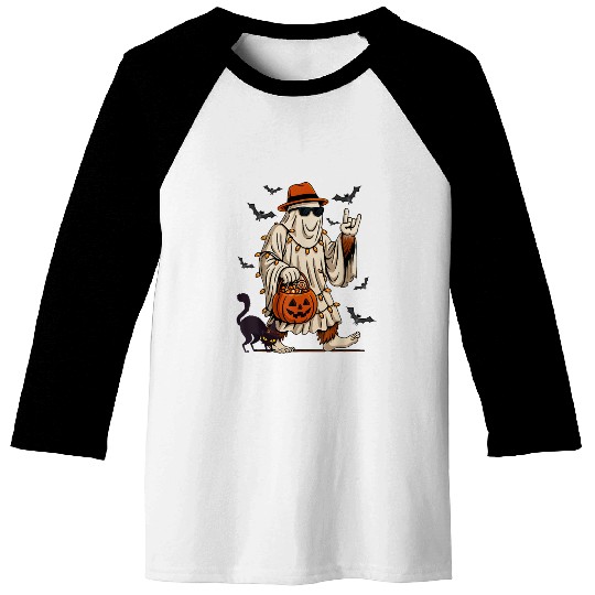 Funny Bigfoot Ghost Halloween Costume Sasquatch Baseball Tees