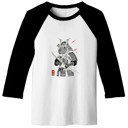 Samurai Otter in Armor Baseball Tees