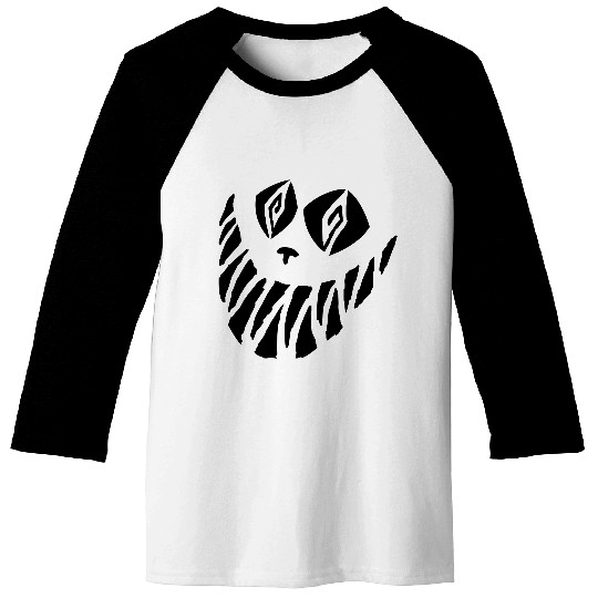 Crazy Cheshire Cat Face Baseball Tees